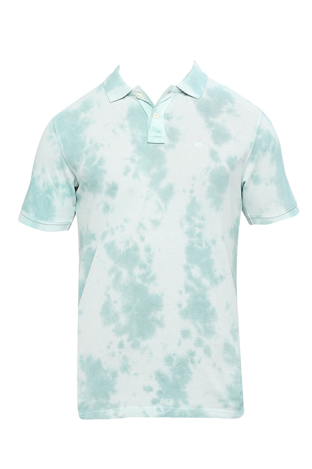 BASICS MUSCLE FIT COTTON TIE DYE POLO T-SHIRTS