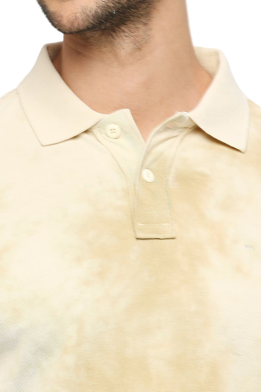 BASICS MUSCLE FIT FROZEN DEW COTTON TIE DYE POLO T-SHIRTS