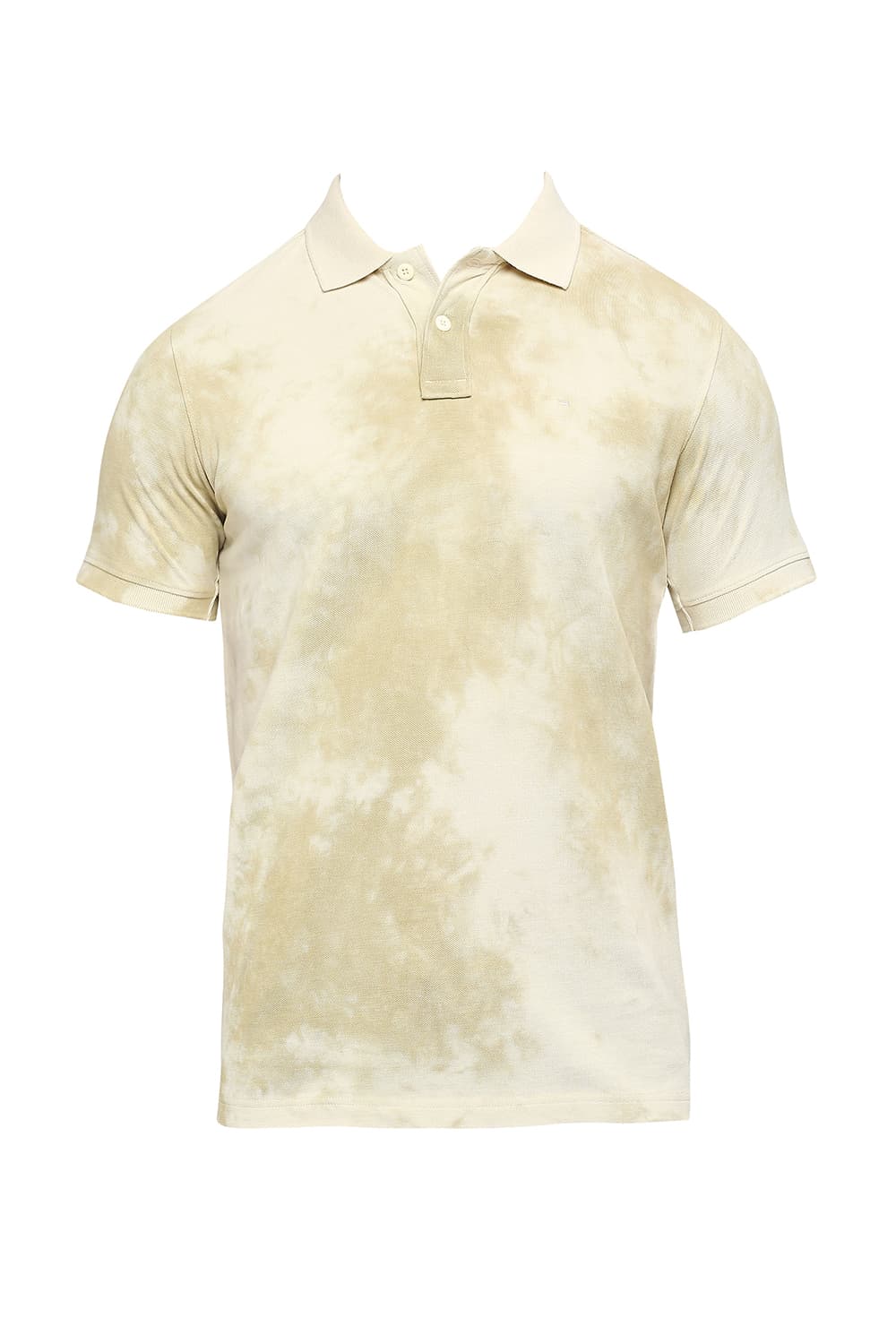 BASICS MUSCLE FIT COTTON TIE DYE POLO T-SHIRTS