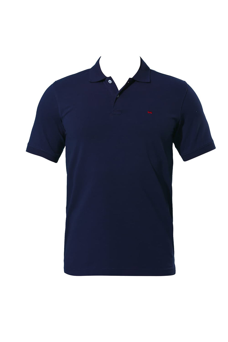 BASICS REGULAR FIT NAVALACADEMY COTTON STRETCH SOLID POLO T-SHIRTS