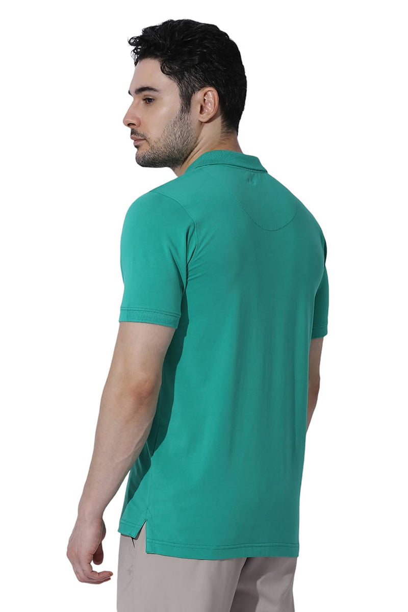 REGULAR FIT COTTON SOLID POLO T-SHIRTS