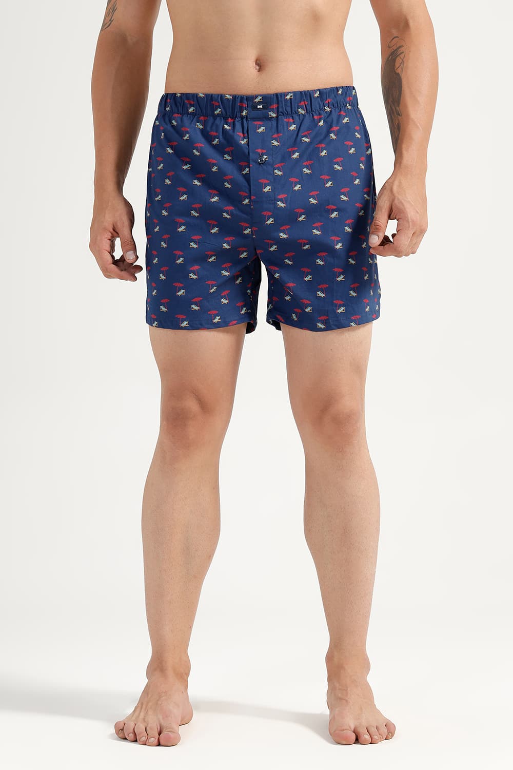 SLIM FIT COTTON PRINTED BOXER SHORTS