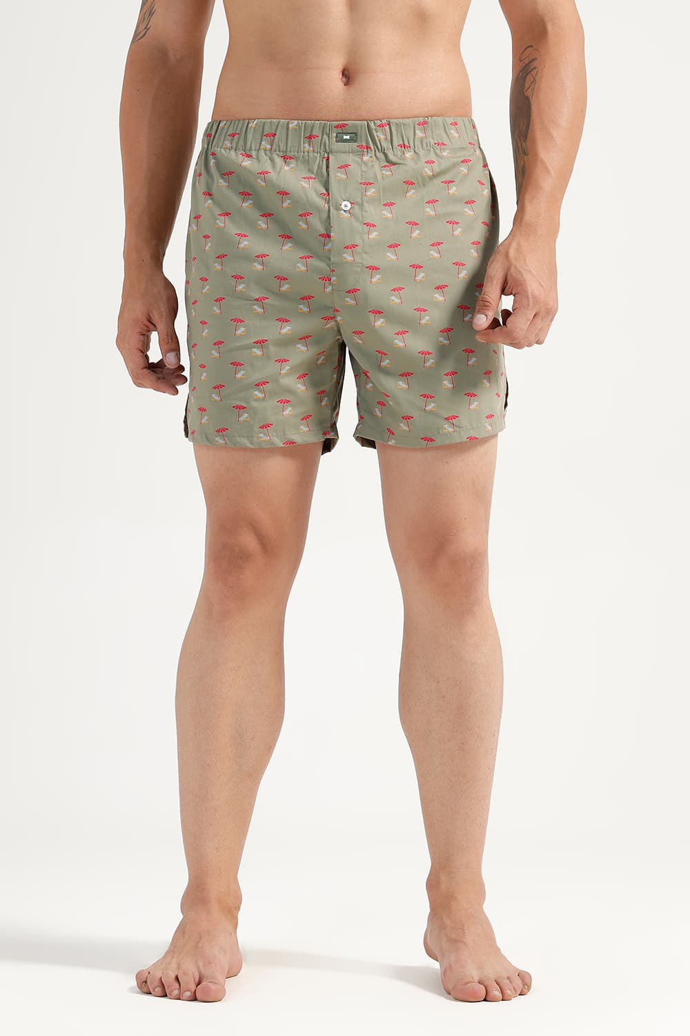 SLIM FIT COTTON PRINTED BOXER SHORTS