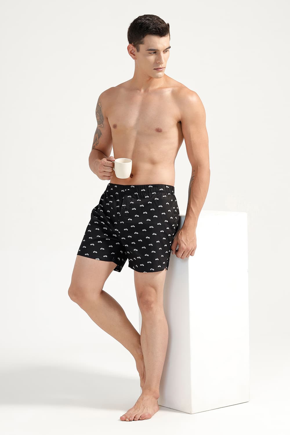 SLIM FIT COTTON PRINTED BOXER SHORTS