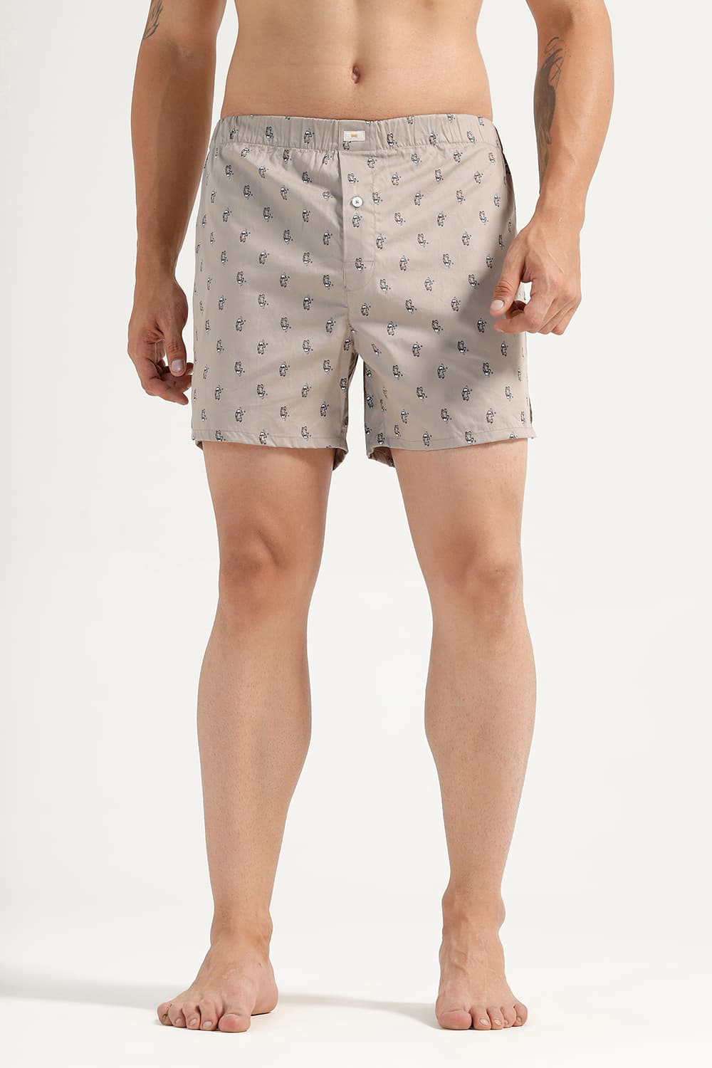 SLIM FIT COTTON PRINTED BOXER SHORTS