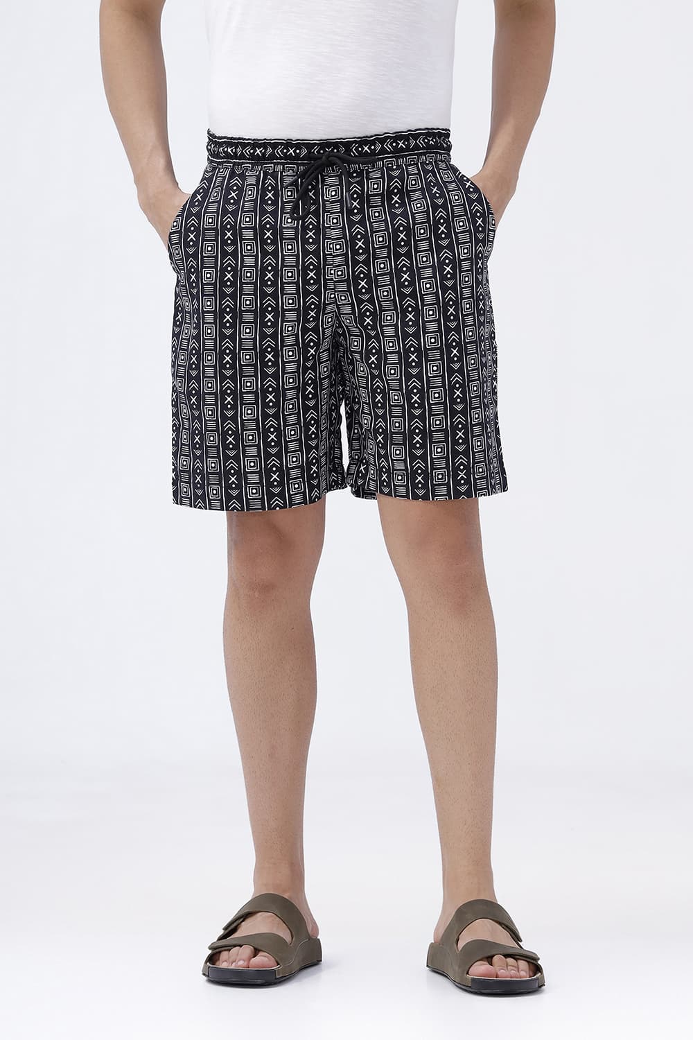 COMFORT FIT COTTON HOPSACK DOBBY PRINTED CO-ORDS