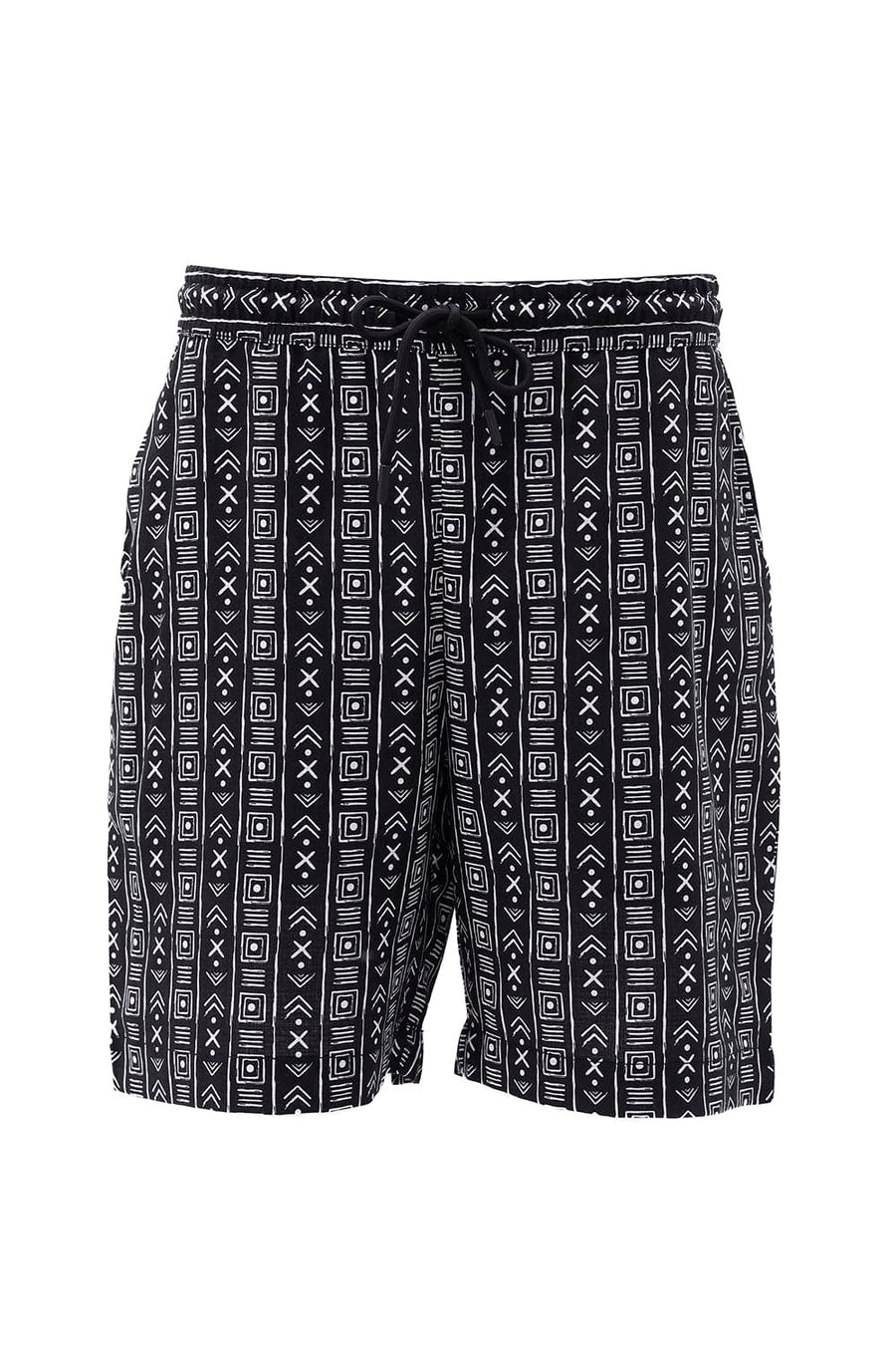 BASICS COMFORT FIT STRETCH LIMO BLACK COTTON HOPSACK DOBBY PRINTED CO-ORDS