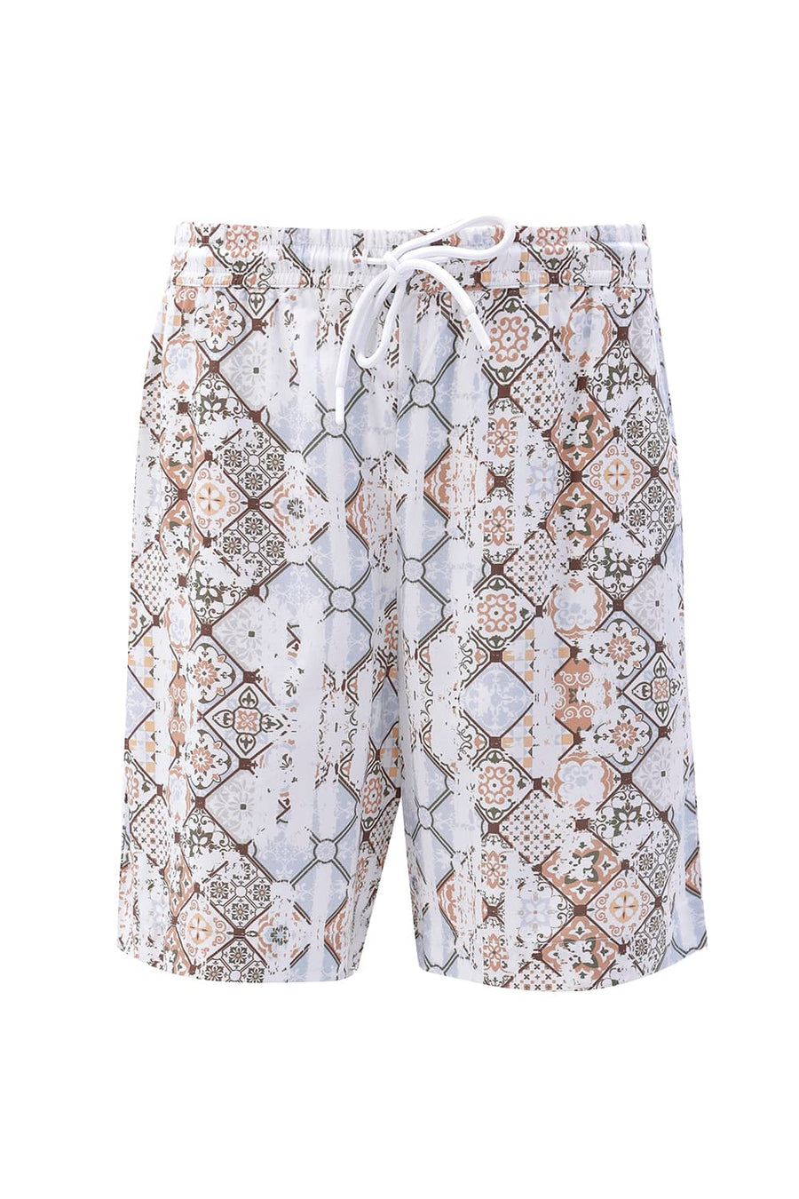 BASICS COMFORT FIT JET STREAM BROWN VISCOSE PRINTED CO-ORDS