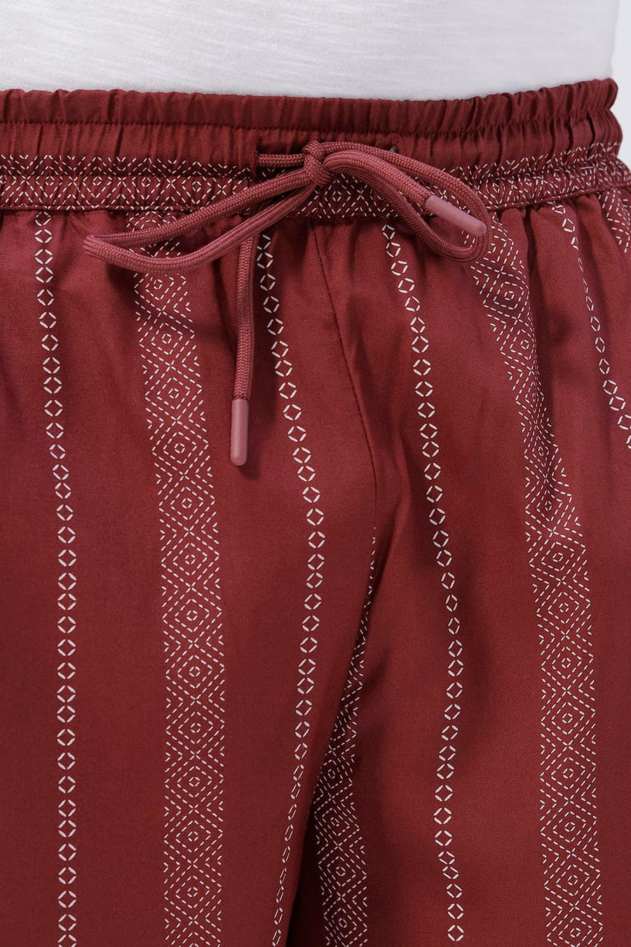 BASICS COMFORT FIT NEW MAROON VISCOSE PRINTED CO-ORDS
