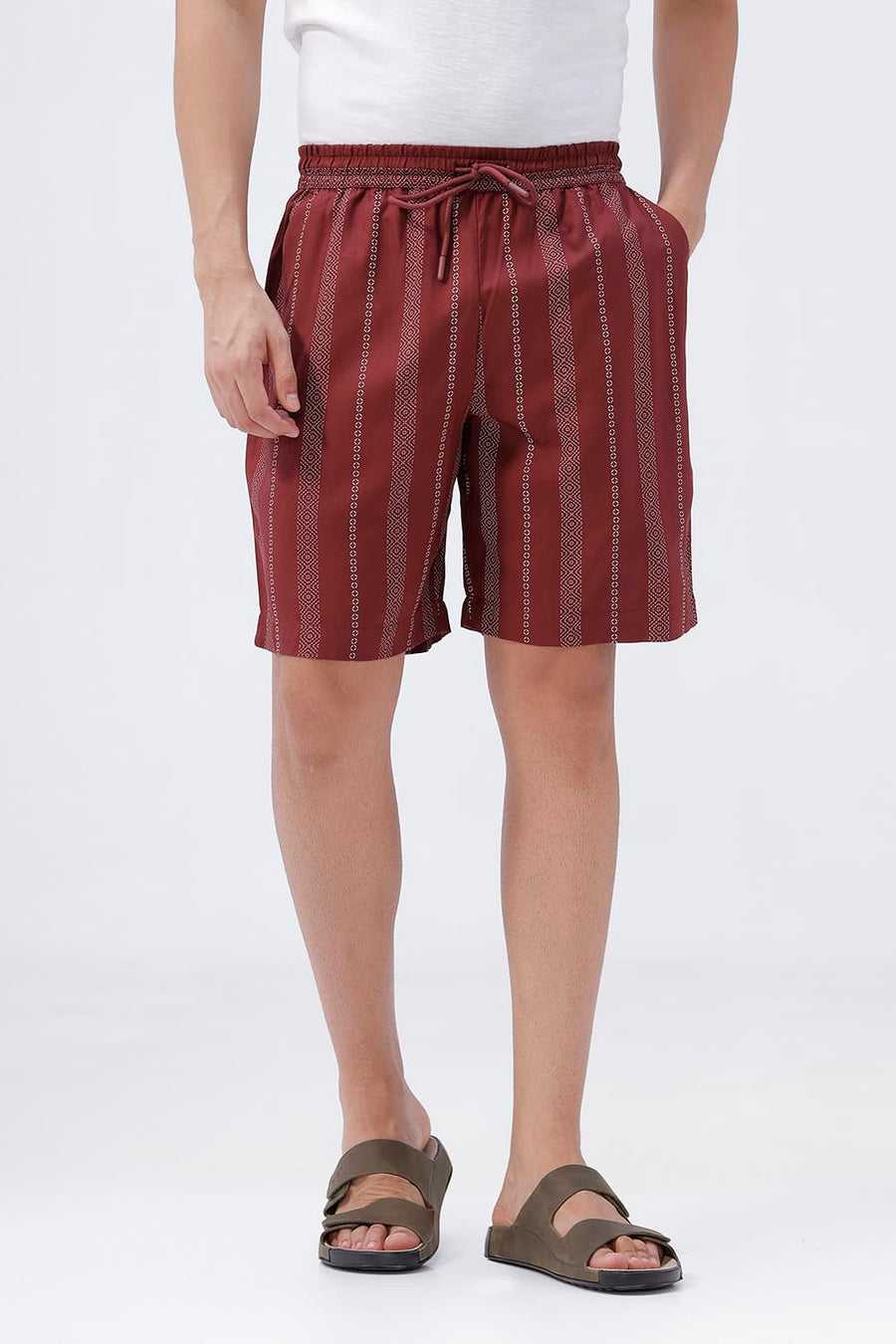 BASICS COMFORT FIT NEW MAROON VISCOSE PRINTED CO-ORDS