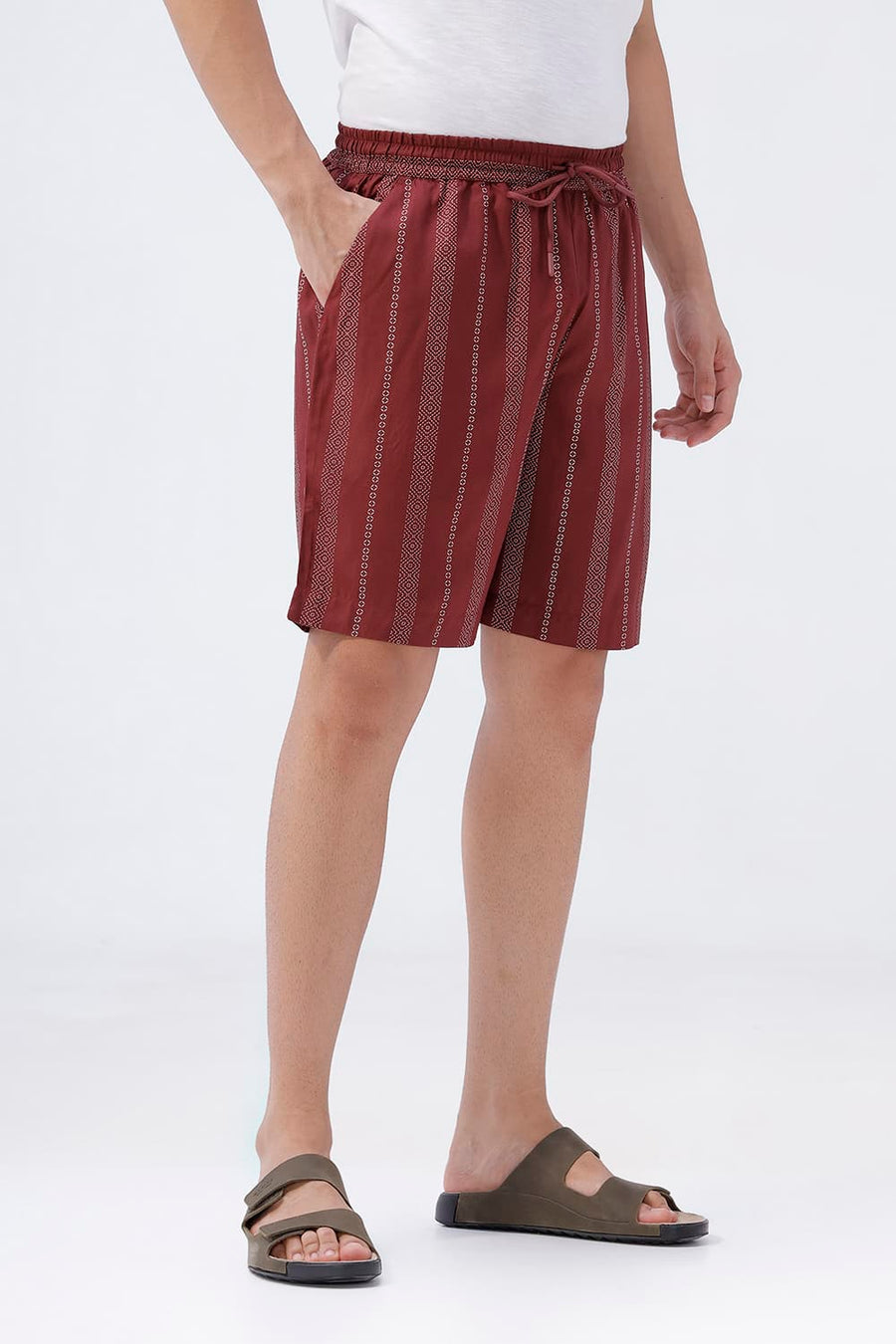 BASICS COMFORT FIT NEW MAROON VISCOSE PRINTED CO-ORDS