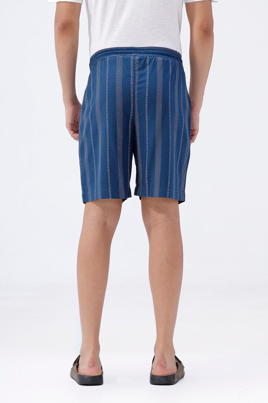 BASICS COMFORT FIT MOROCCAN BLUE VISCOSE PRINTED CO-ORDS