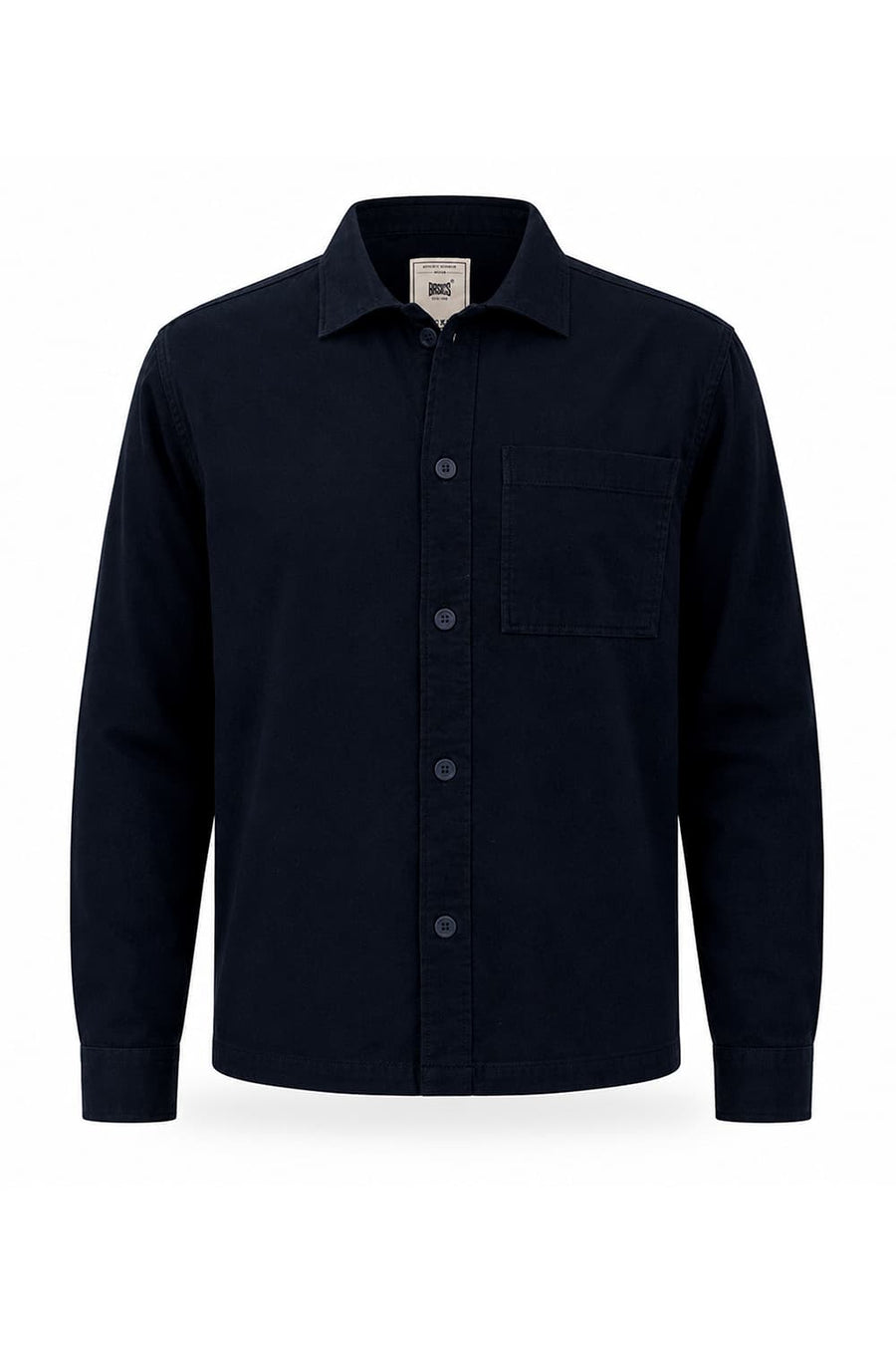 BASICS RELAXED FIT VULCAN NAVY COTTON DOUBLE CLOTH JACKET