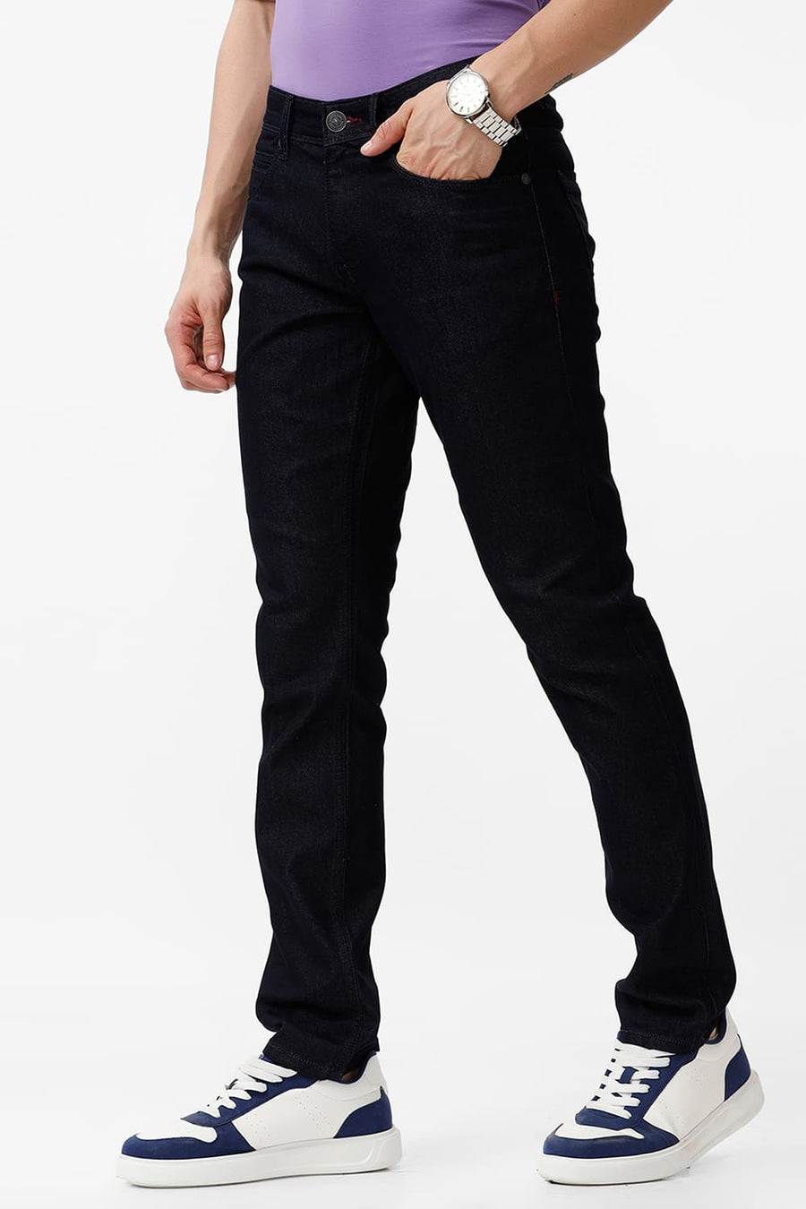 BASICS BLADE FIT SKY CAPTAIN COTTON POLYESTER STRETCH JEAN
