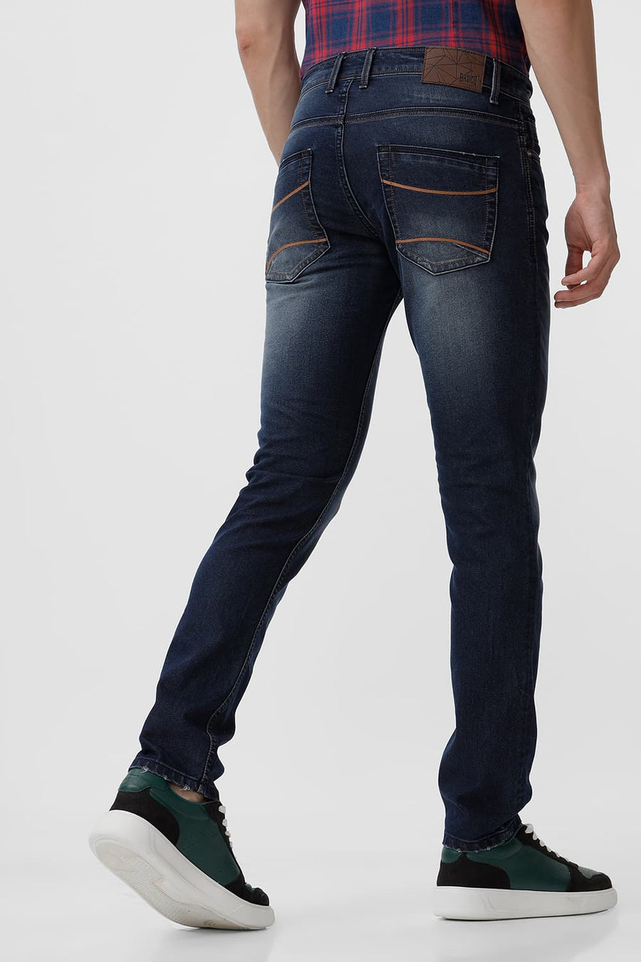 BASICS BLADE FIT INSIGNIA BLUE COTTON POLYESTER STRETCH JEAN