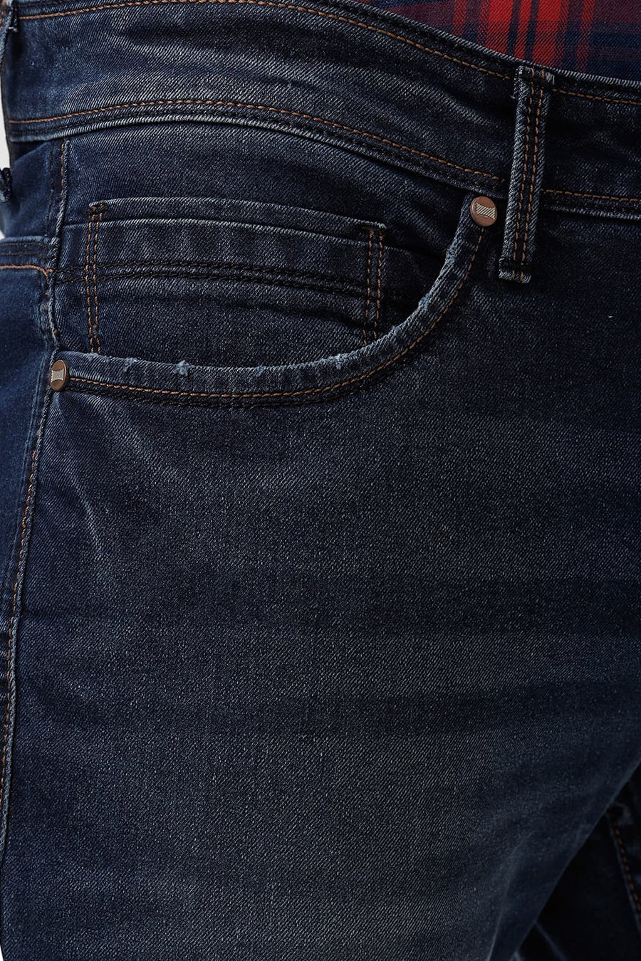 BASICS BLADE FIT INSIGNIA BLUE COTTON POLYESTER STRETCH JEAN