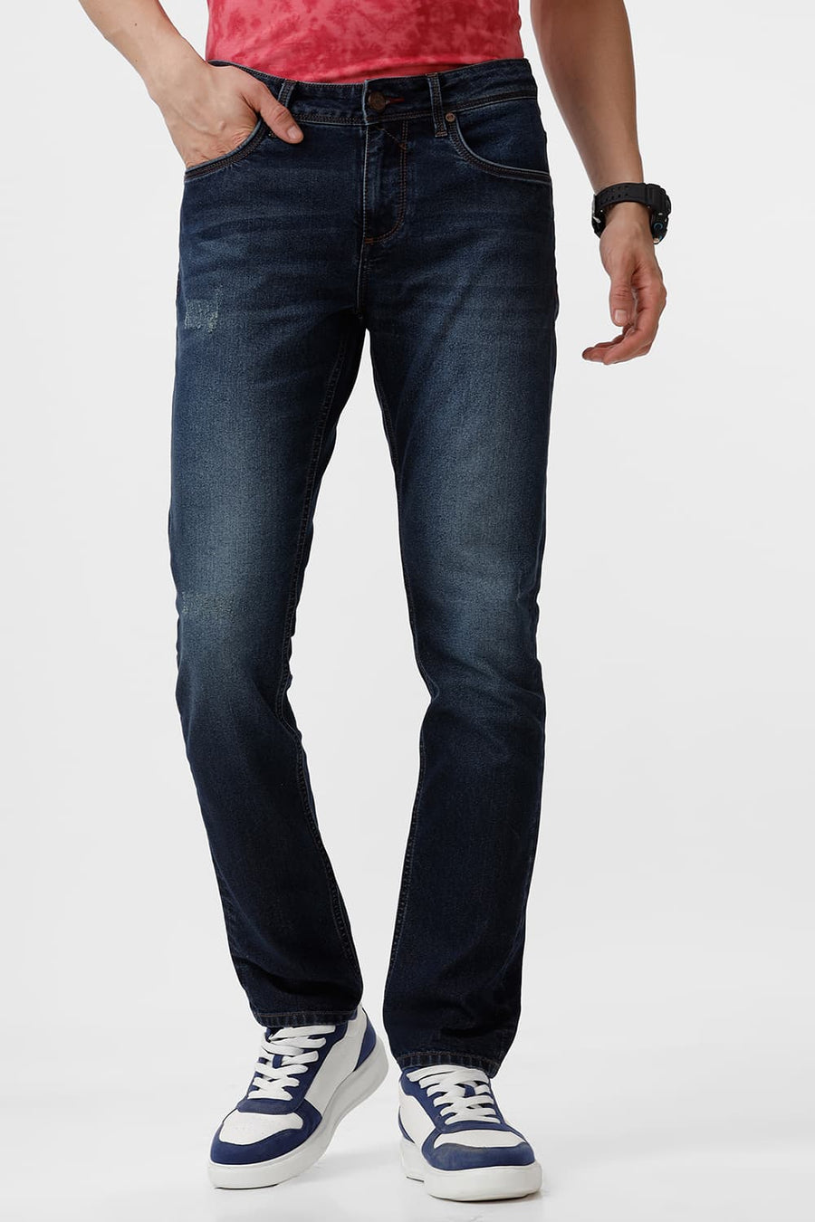 BASICS TORQUE FIT OUTER SPACE COTTON POLYESTER STRETCH JEAN