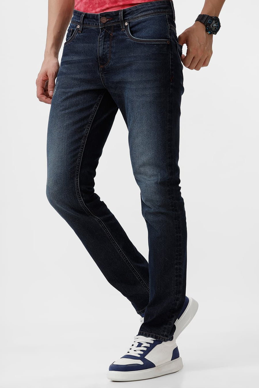 BASICS TORQUE FIT OUTER SPACE COTTON POLYESTER STRETCH JEAN