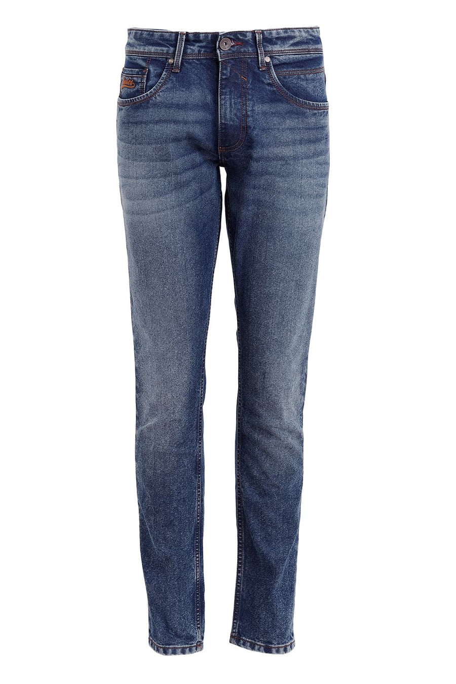BASICS BLADE FIT MAJOLICA BLUE COTTON POLYESTER STRETCH JEAN