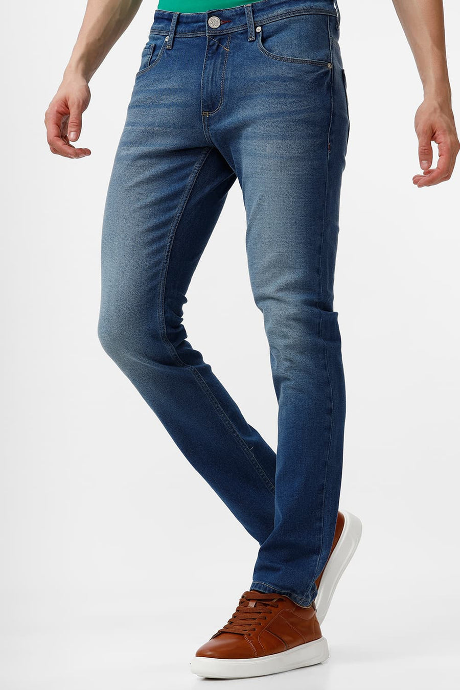 BASICS TORQUE FIT BLUE ASHES COTTON STRETCH JEAN