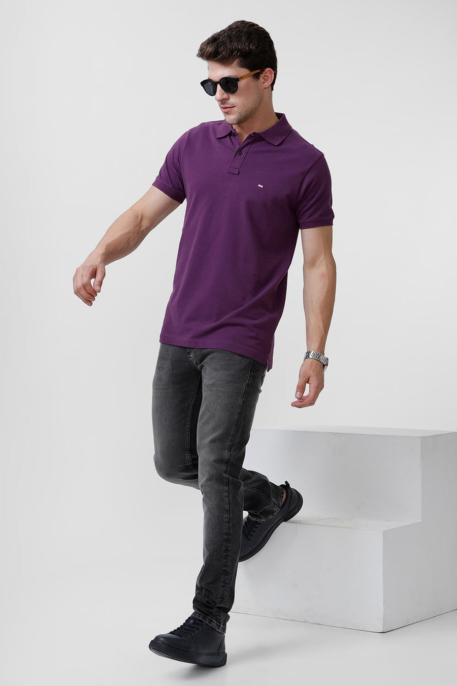 BASICS TORQUE FIT EBONY COTTON POLYESTER STRETCH JEAN