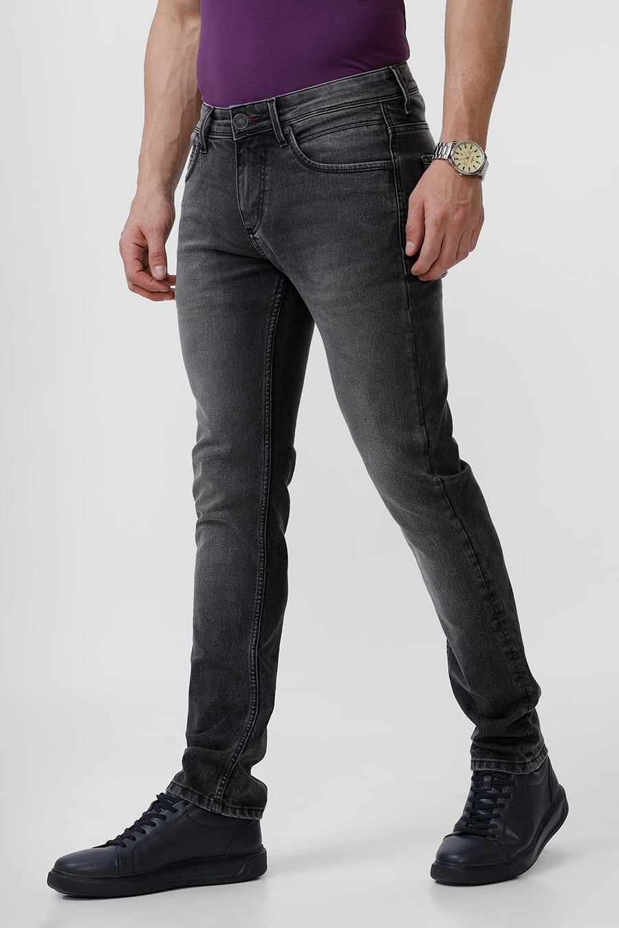 BASICS TORQUE FIT EBONY COTTON POLYESTER STRETCH JEAN
