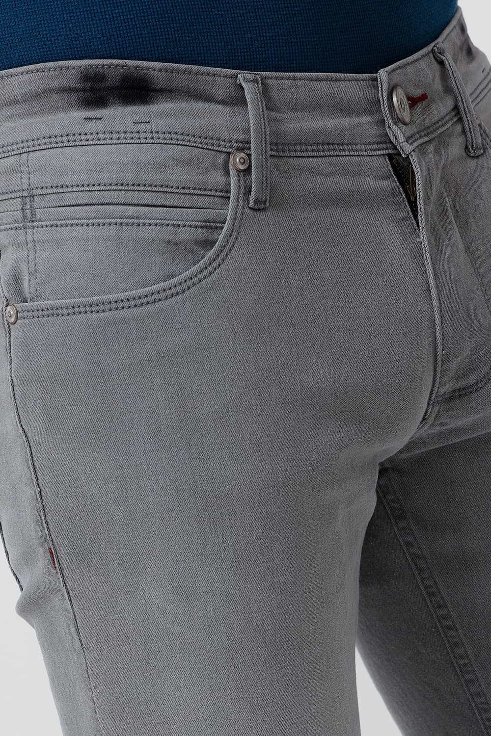 BASICS BLADE FIT DECEMBER SKY COTTON POLYESTER STRETCH JEAN