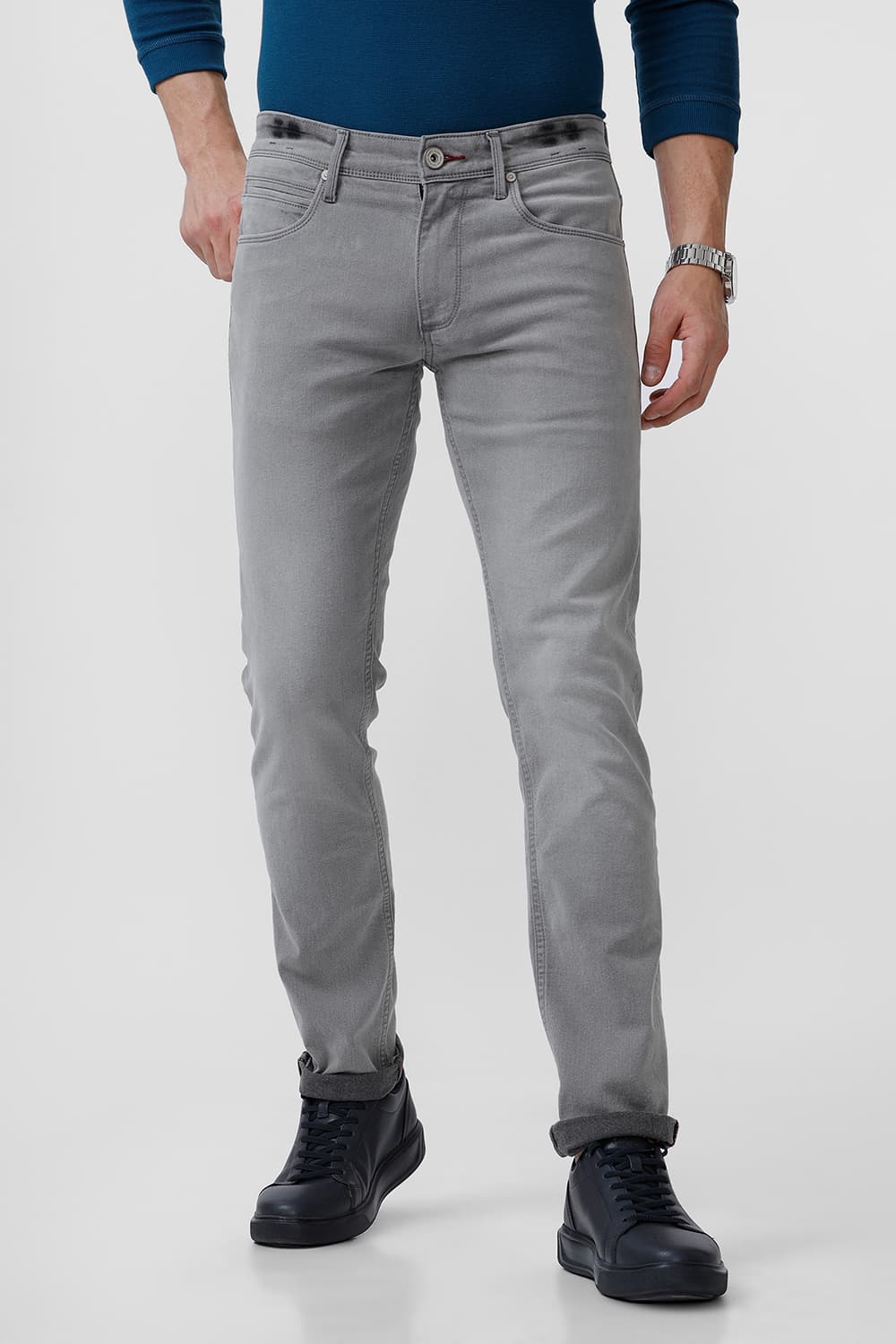 BASICS BLADE FIT DECEMBER SKY COTTON POLYESTER STRETCH JEAN