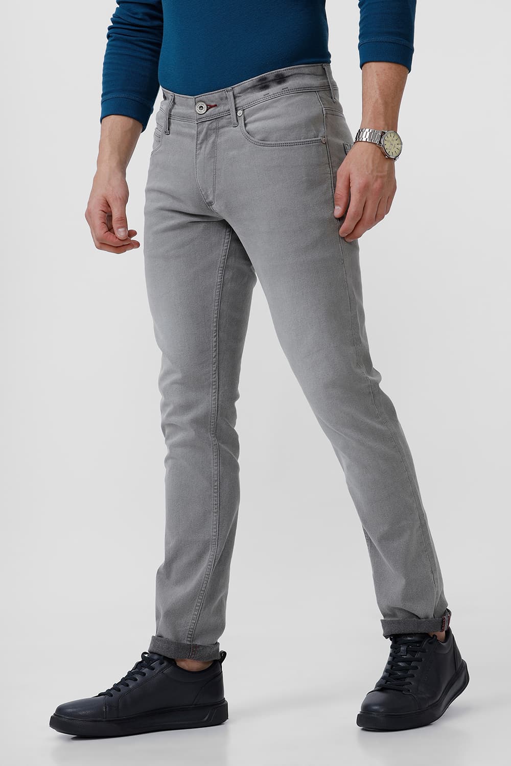 BASICS BLADE FIT DECEMBER SKY COTTON POLYESTER STRETCH JEAN