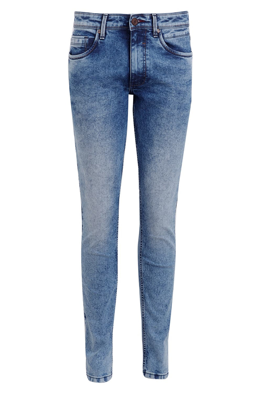 BASICS BLADE FIT VINTAGE INDIGO COTTON POLYESTER STRETCH JEAN
