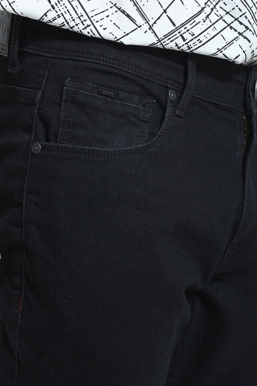 BASICS KERB FIT METEORITE COTTON POLYESTER STRETCH JEAN