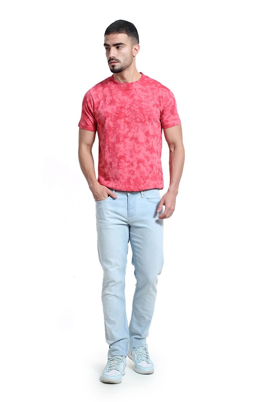 BASICS TORQUE FIT PEARL BLUE COTTON POLYESTER STRETCH JEAN