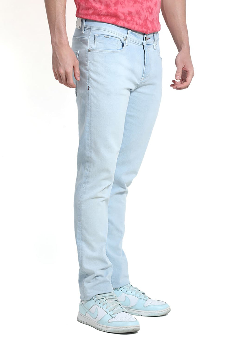 BASICS TORQUE FIT PEARL BLUE COTTON POLYESTER STRETCH JEAN