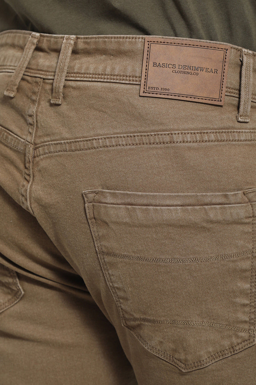 BASICS DRIFT FIT TEAK COTTON STRETCH JEAN