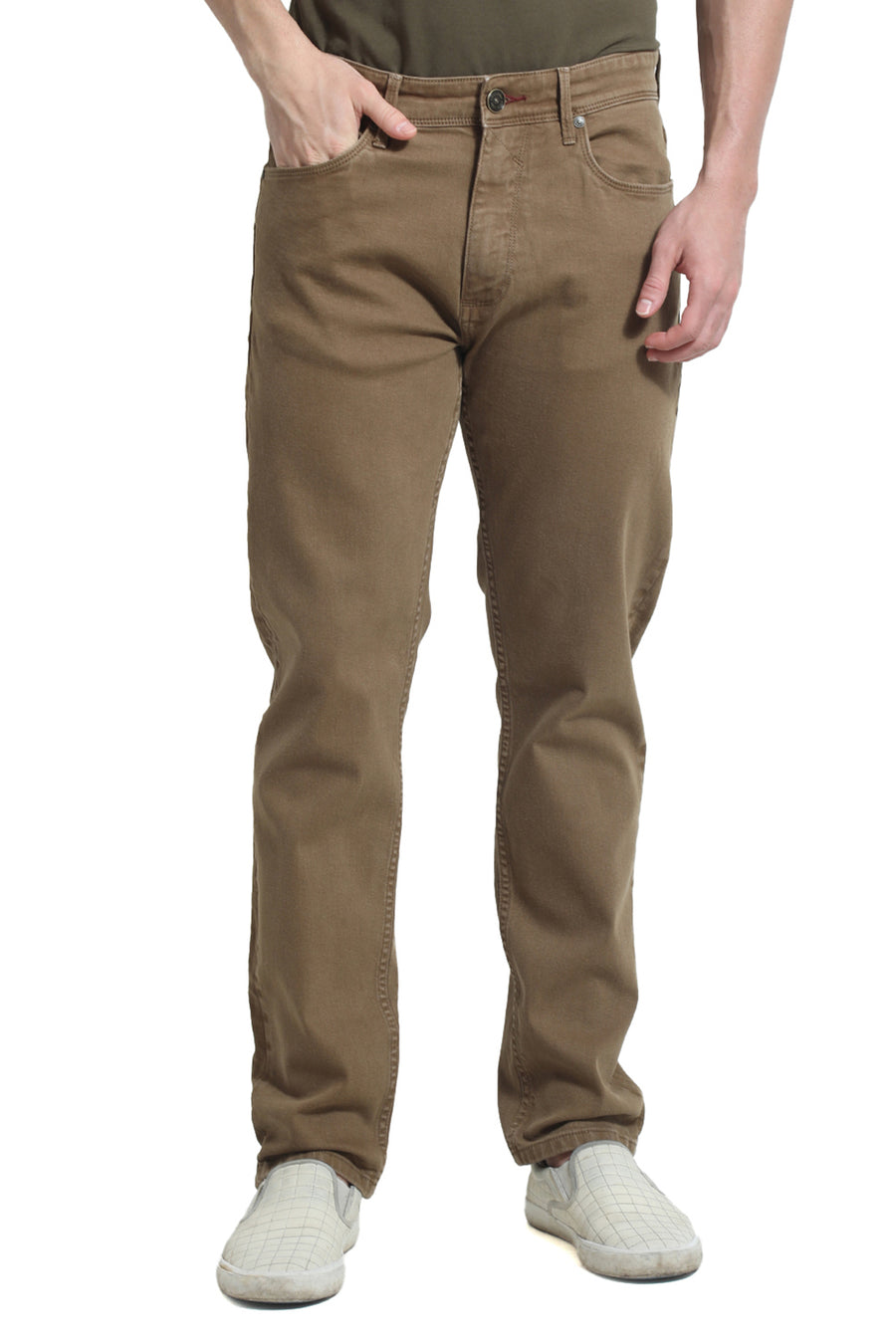BASICS DRIFT FIT TEAK COTTON STRETCH JEAN
