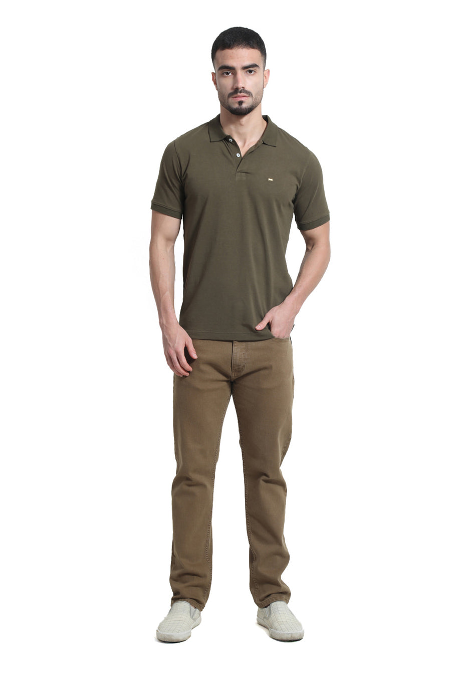 BASICS DRIFT FIT TEAK COTTON STRETCH JEAN