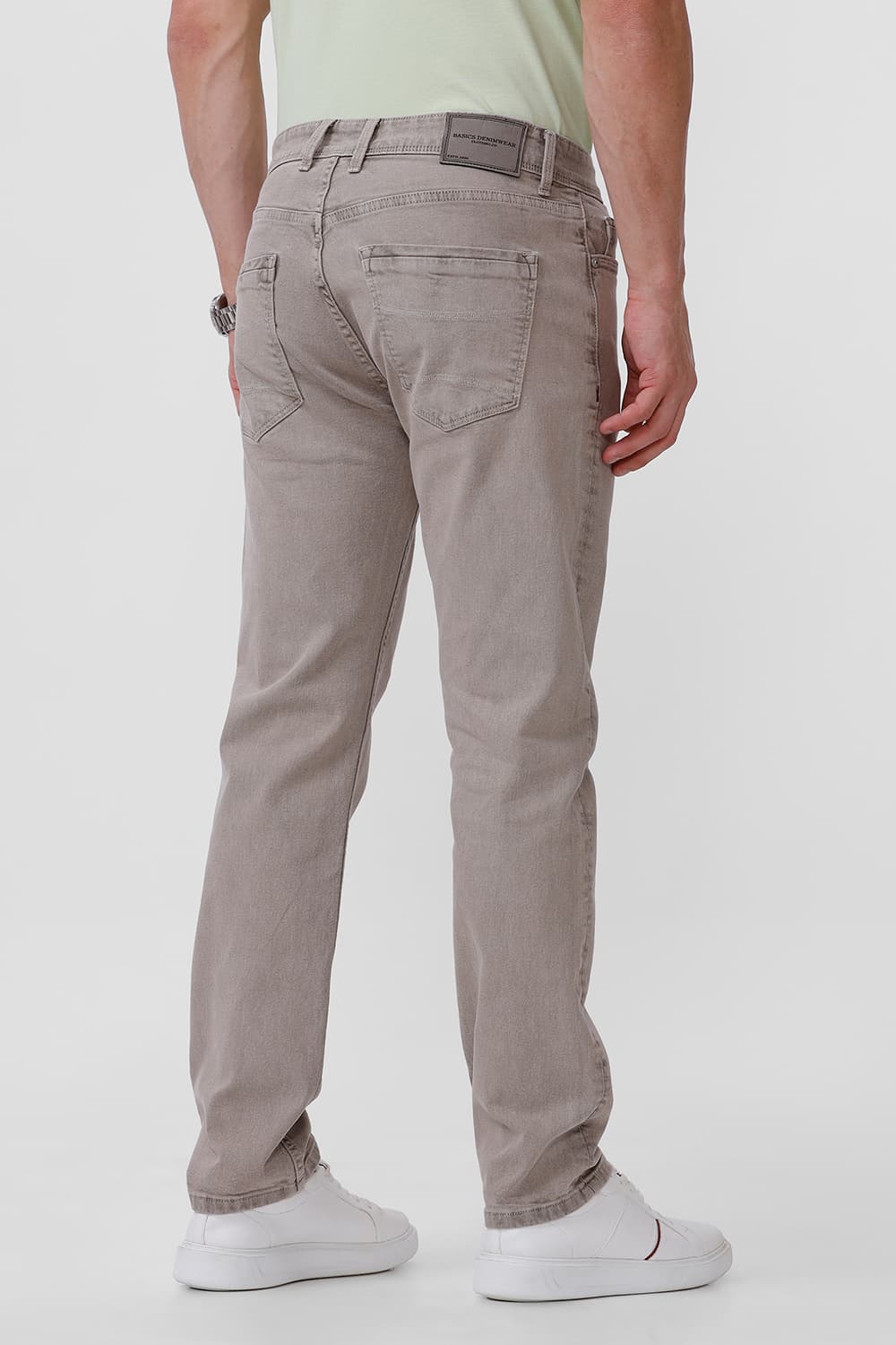 BASICS DRIFT FIT COBBLE STONE COTTON STRETCH JEAN