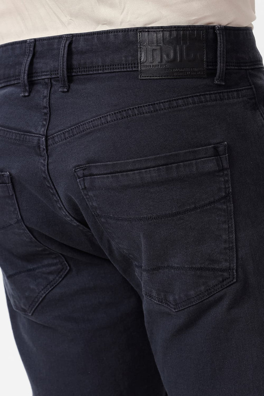 BASICS DRIFT FIT BLUE GRAPHITE COTTON STRETCH JEAN