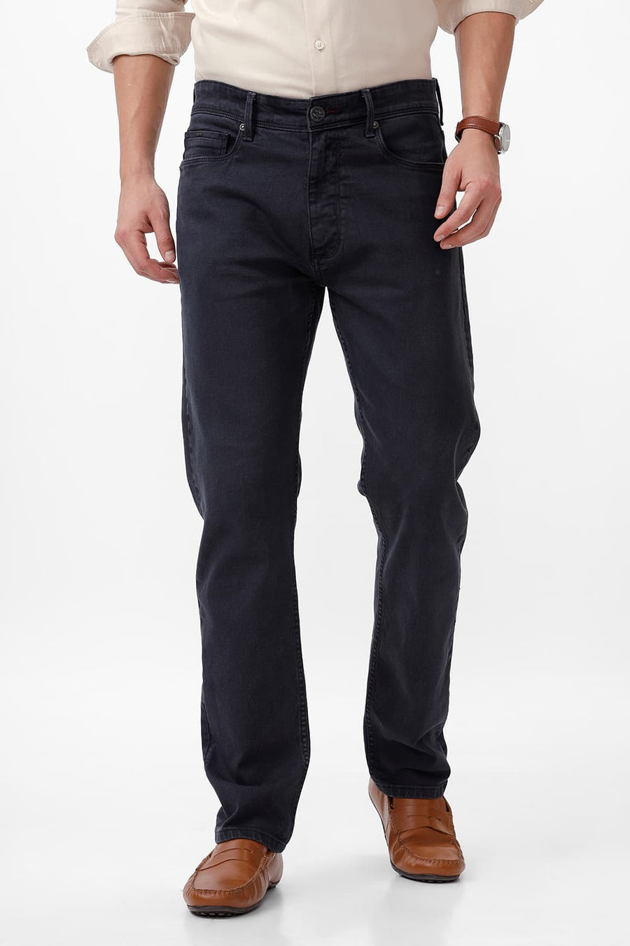 BASICS DRIFT FIT BLUE GRAPHITE COTTON STRETCH JEAN