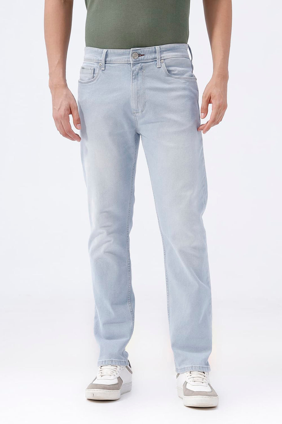 BASICS DRIFT FIT BLUE COTTON STRETCH JEAN