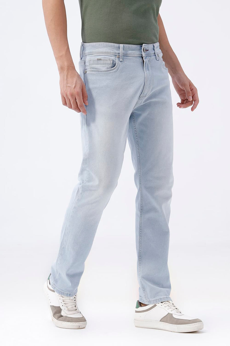 BASICS DRIFT FIT BLUE COTTON STRETCH JEAN