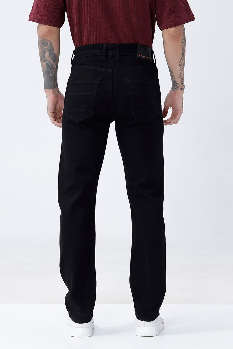 BASICS TORQUE FIT YELLOW COTTON POLYESTER STRETCH PLAIN JEANS