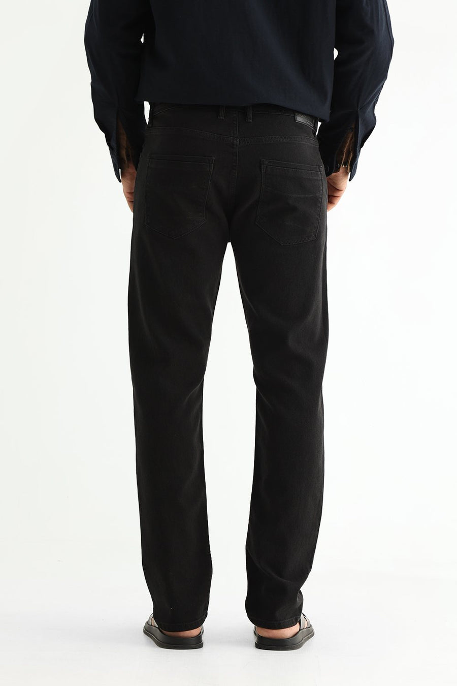 BASICS DRIFT FIT RED COTTON POLYESTER STRETCH PLAIN JEANS