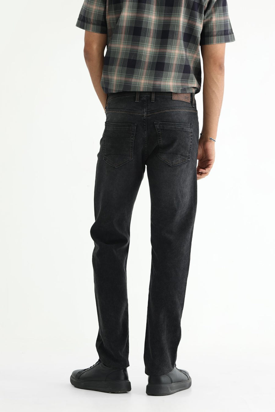 BASICS DRIFT FIT BLUE COTTON POLYESTER STRETCH PLAIN JEANS