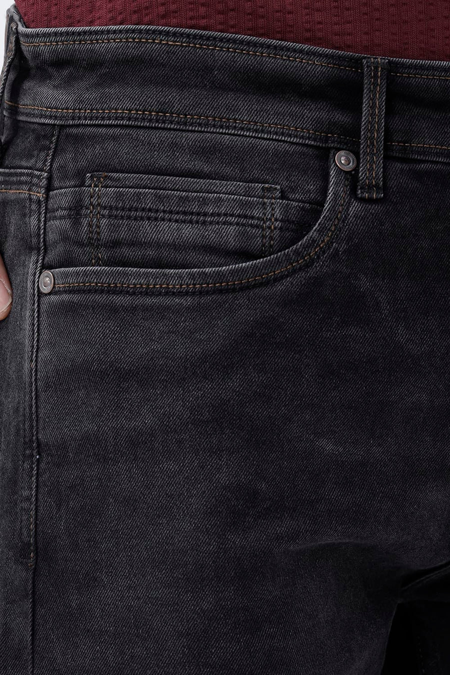 BASICS DRIFT FIT BLUE COTTON POLYESTER STRETCH PLAIN JEANS