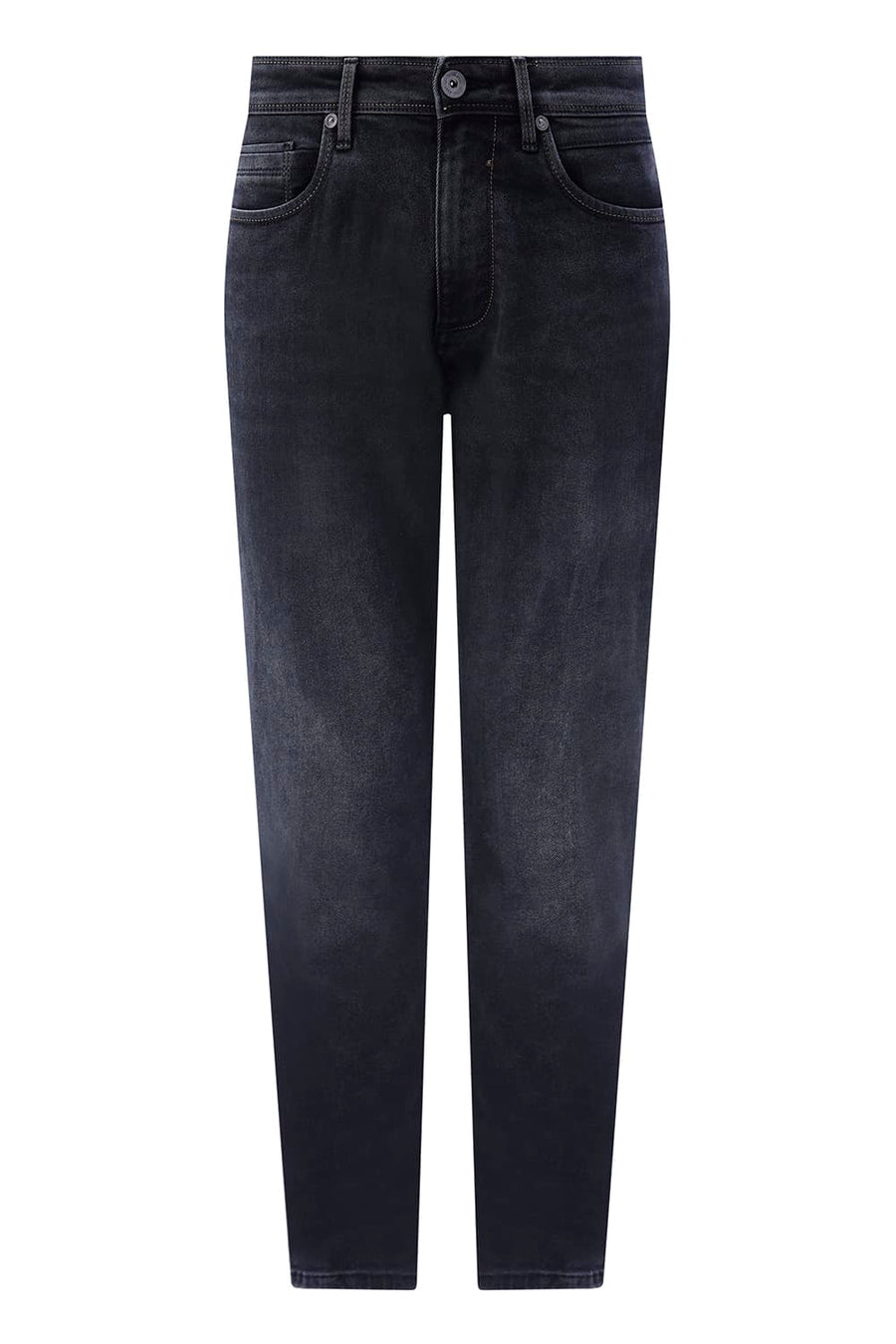 BASICS KERB FIT GREEN COTTON POLYESTER STRETCH PLAIN JEANS