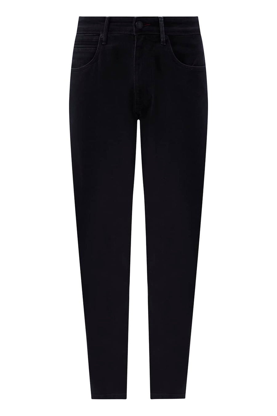 BASICS KERB FIT BROWN COTTON POLYESTER STRETCH PLAIN JEANS