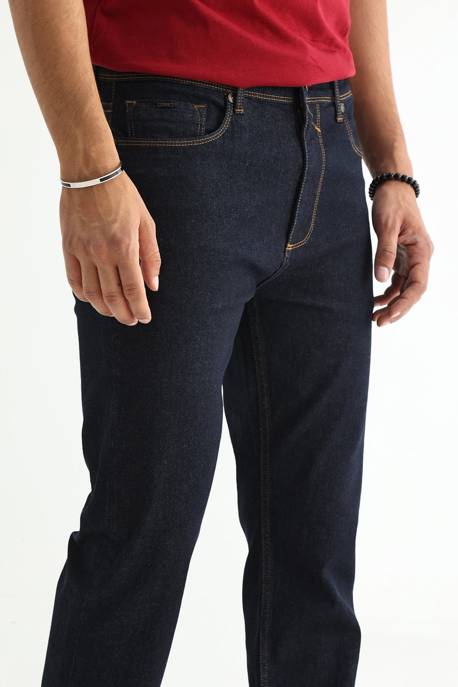 BASICS TORQUE FIT TEAL COTTON STRETCH PLAIN JEANS