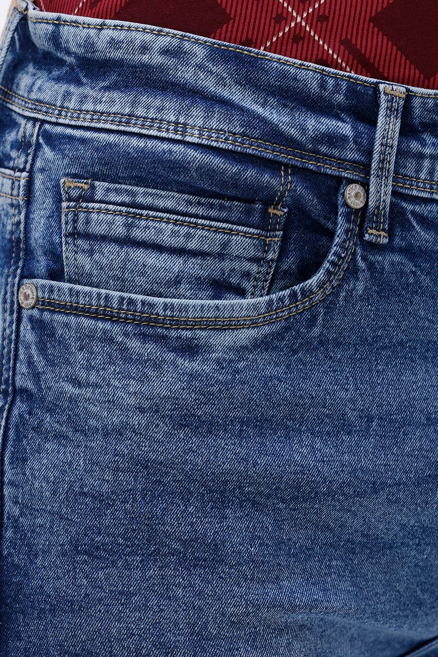 BASICS TORQUE FIT BEIGE COTTON STRETCH PLAIN JEANS