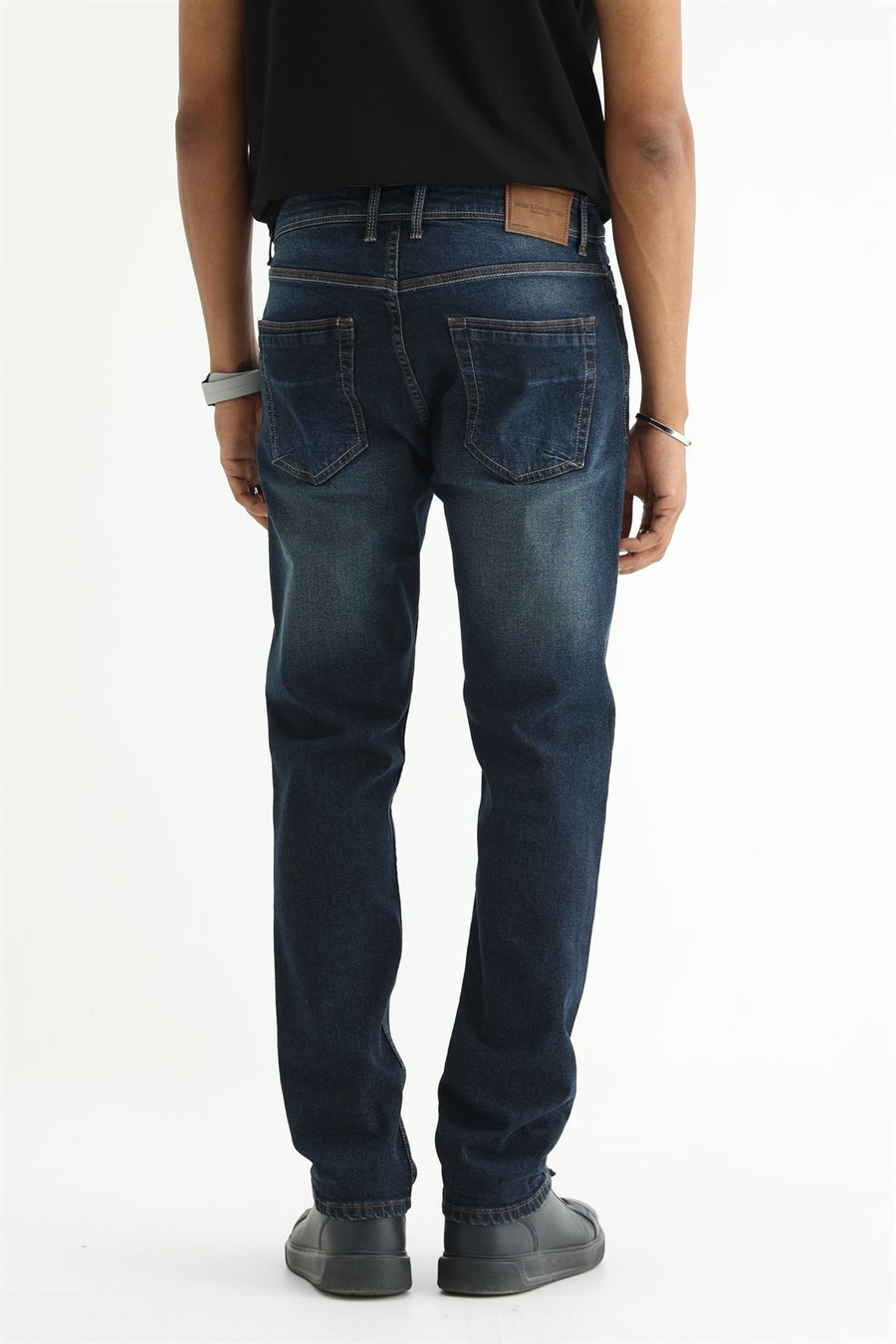 BASICS DRIFT FIT BLUE COTTON STRETCH PLAIN JEANS